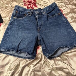 Levi's Dark Blue Jean Shorts for Women